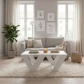 Pipra Megapap melamine coffee table in white color 110x60x40cm.