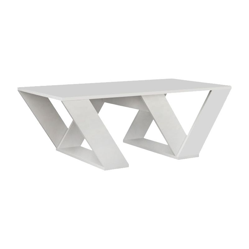 Pipra Megapap melamine coffee table in white color 110x60x40cm.