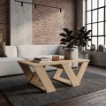 Pipra Megapap melamine coffee table in sapphire oak color 110x60x40cm.