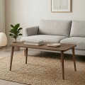 Plane Megapap melamine coffee table in walnut color 90x55x41cm.