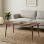 Plane Megapap melamine coffee table in walnut color 90x55x41cm.