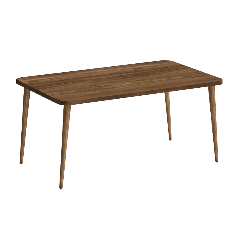 Plane Megapap melamine coffee table in walnut color 90x55x41cm.