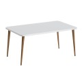 Plane Megapap melamine coffee table in white color 90x55x41cm.