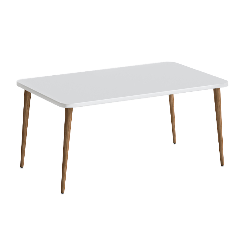 Plane Megapap melamine coffee table in white color 90x55x41cm.
