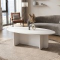 Ravey Megapap melamine coffee table in white color 120x60x39.8cm.