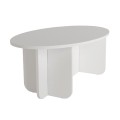 Ravey Megapap melamine coffee table in white color 120x60x39.8cm.
