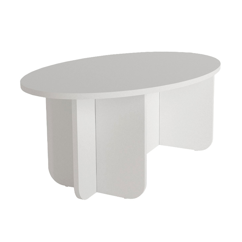 Ravey Megapap melamine coffee table in white color 120x60x39.8cm.