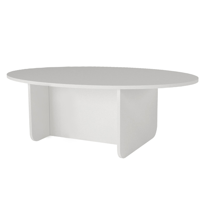 Ravey Megapap melamine coffee table in white color 120x60x39.8cm.