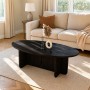 Ravey Megapap melamine coffee table in sencron black color 120x60x39.8cm.