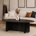 Ravey Megapap melamine coffee table in sencron black color 120x60x39.8cm.