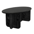 Ravey Megapap melamine coffee table in sencron black color 120x60x39.8cm.