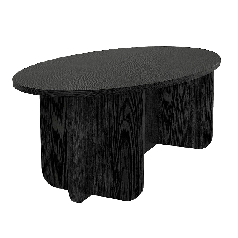 Ravey Megapap melamine coffee table in sencron black color 120x60x39.8cm.