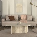 Τραπεζάκι σαλονιού Ravey Megapap χρώμα travertine 120x60x39,8εκ.