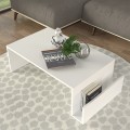 Regnar Megapap melamine coffee table in white color 100.6x55x31.8cm.