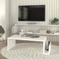 Regnar Megapap melamine coffee table in white color 100.6x55x31.8cm.
