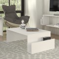 Regnar Megapap melamine coffee table in white color 100.6x55x31.8cm.
