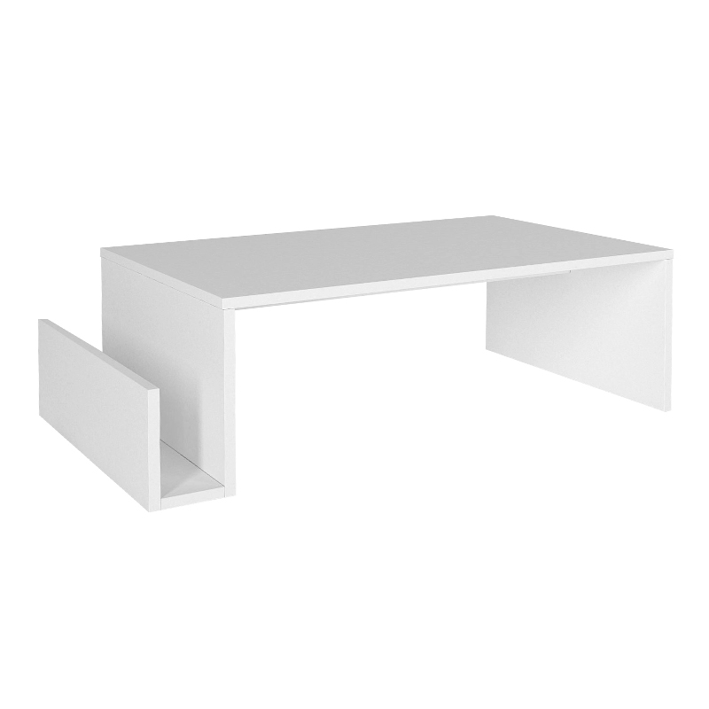 Regnar Megapap melamine coffee table in white color 100.6x55x31.8cm.