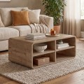 Rovel Megapap melamine coffee table in sepet oak color 80.3x50x32.5cm.
