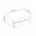 Rovel Megapap melamine coffee table in sepet oak color 80.3x50x32.5cm.