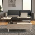 Roy Megapap coffee table with melamine polymorphic travertine color 121x69x40cm.