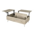 Roy Megapap coffee table with melamine polymorphic travertine color 121x69x40cm.
