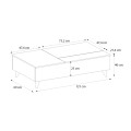 Roy Megapap coffee table with melamine polymorphic travertine color 121x69x40cm.