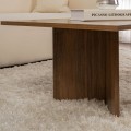 Sabin Megapap melamine coffee table in walnut color 119x60x40cm.