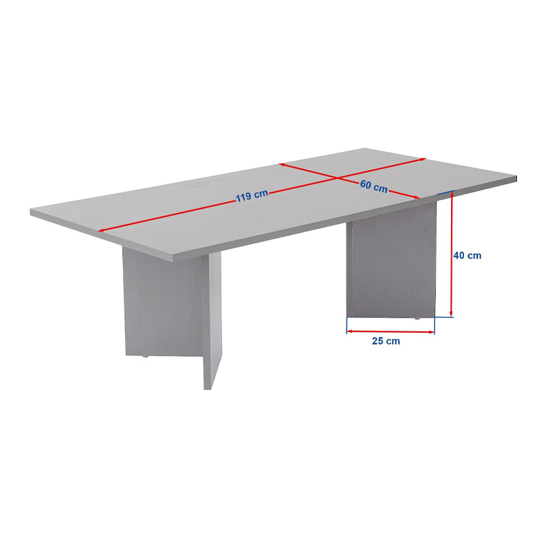 Sabin Megapap melamine coffee table in walnut color 119x60x40cm.