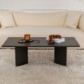 Sabin Megapap melamine coffee table in black color 119x60x40cm.