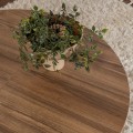 Moira Megapap melamine coffee table in walnut color Ø90x41cm.