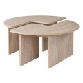 Moira Megapap melamine coffee table in travertine color Ø90x41cm.