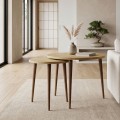Nola Megapap melamine coffee table 2 pieces in sapphire oak color Ø60x46cm.