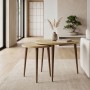 Nola Megapap melamine coffee table 2 pieces in sapphire oak color Ø60x46cm.