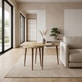 Nola Megapap melamine coffee table 2 pieces in sapphire oak color Ø60x46cm.