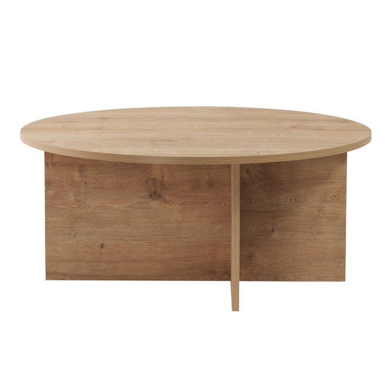 Soleil Megapap melamine coffee table in sapphire oak color Ø90x40cm.