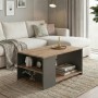 Sylvia Megapap melamine coffe table in pine oak - anthracite color 90,2x59,2x48,1cm.