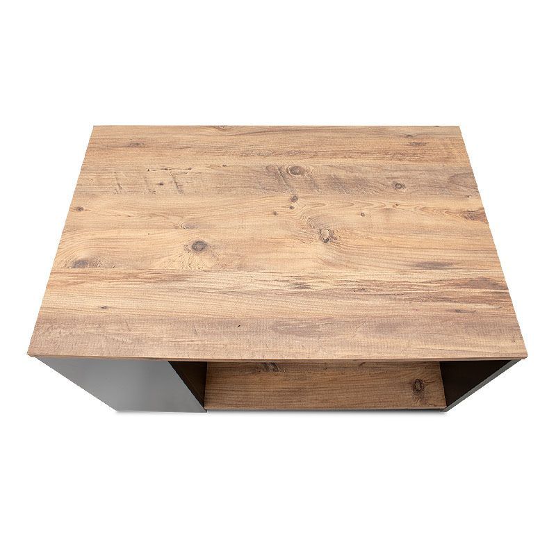 Sylvia Megapap melamine coffe table in pine oak - anthracite color 90,2x59,2x48,1cm.