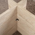 Vetrino Megapap melamine - tempered glass coffee table in travertine color 105x65x40cm.