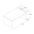 View Megapap melamine coffee table in white - walnut color 95x50x34cm.