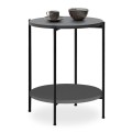 Argento Megapap metallic - melamine side table in anthracite color 43x43x60cm.
