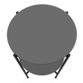 Argento Megapap metallic - melamine side table in anthracite color 43x43x60cm.