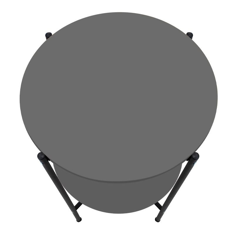 Argento Megapap metallic - melamine side table in anthracite color 43x43x60cm.
