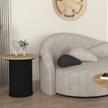 Bohema Megapap melamine side table in black - sepet oak color Ø50x53,2cm.