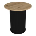 Bohema Megapap melamine side table in black - sepet oak color Ø50x53,2cm.