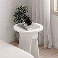 Chen Megapap melamine side table in white color Ø42x50cm.