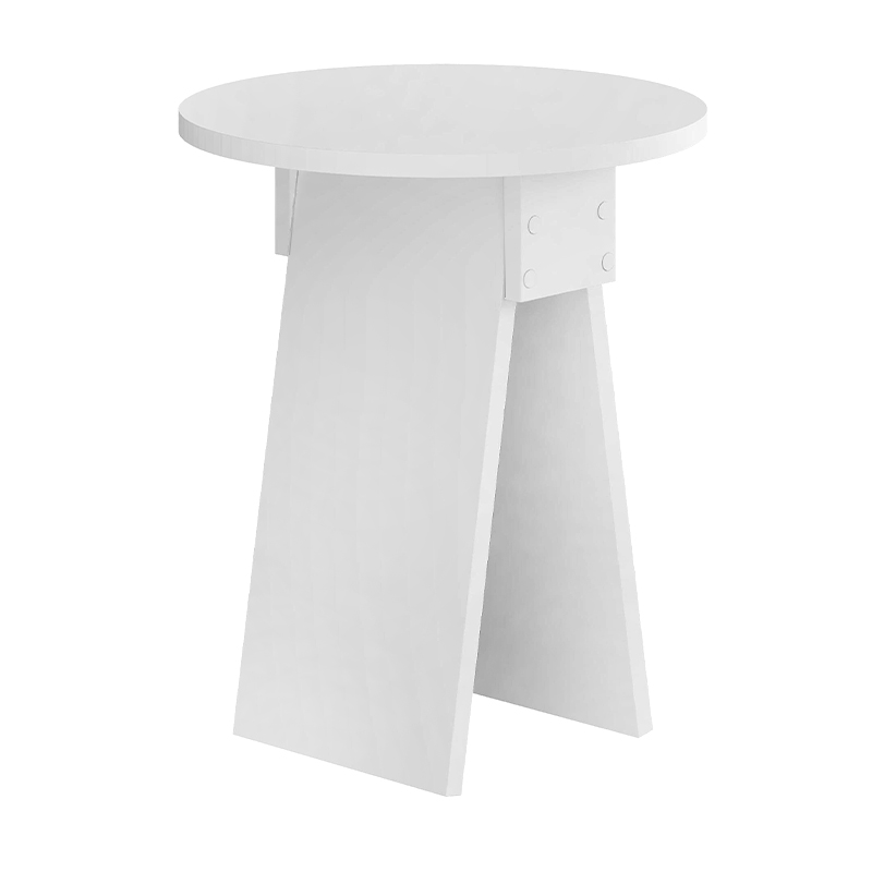 Chen Megapap melamine side table in white color Ø42x50cm.