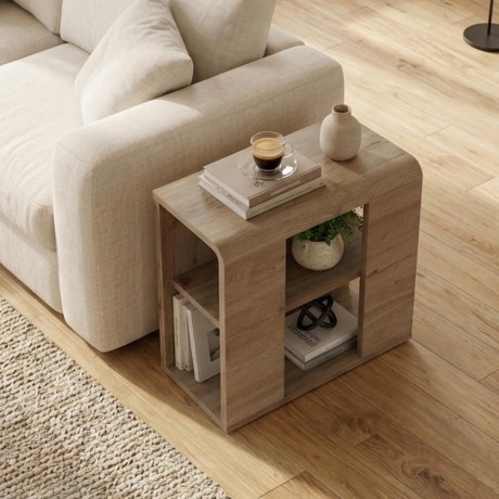 Τραπεζάκι βοηθητικό Colia Megapap χρώμα sepet oak 58x25x50εκ.