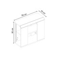 Τραπεζάκι βοηθητικό Colia Megapap χρώμα sepet oak 58x25x50εκ.