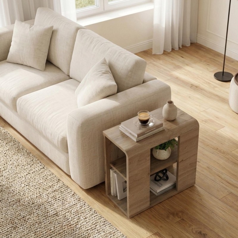 Τραπεζάκι βοηθητικό Colia Megapap χρώμα sepet oak 58x25x50εκ.