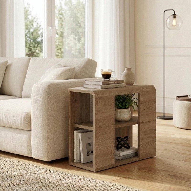 Τραπεζάκι βοηθητικό Colia Megapap χρώμα sepet oak 58x25x50εκ.